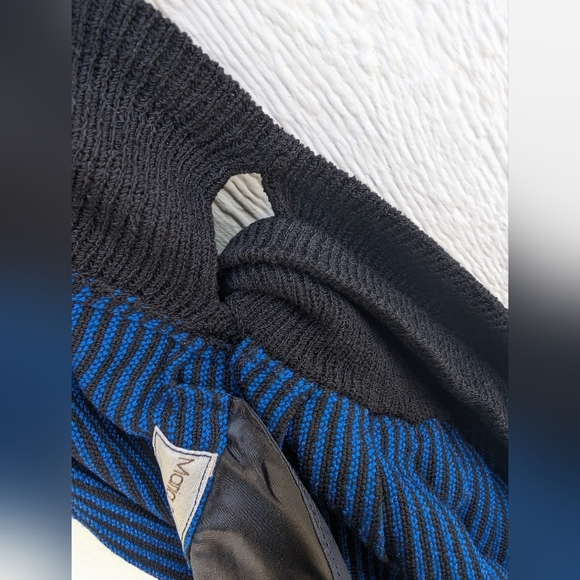 Vintage Maria Rodriguez Chicago Blue Black Wrap Skirt Pockets Women's Size Small - Picture 9 of 9